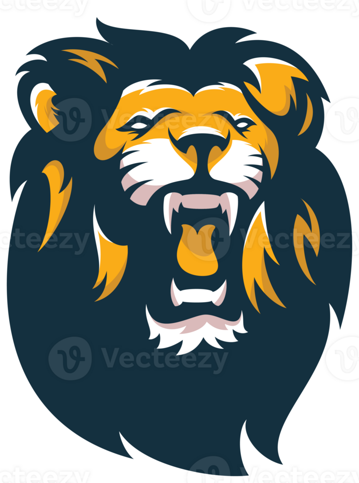 Colorful Lion Animal Beast Head Sport Logo png