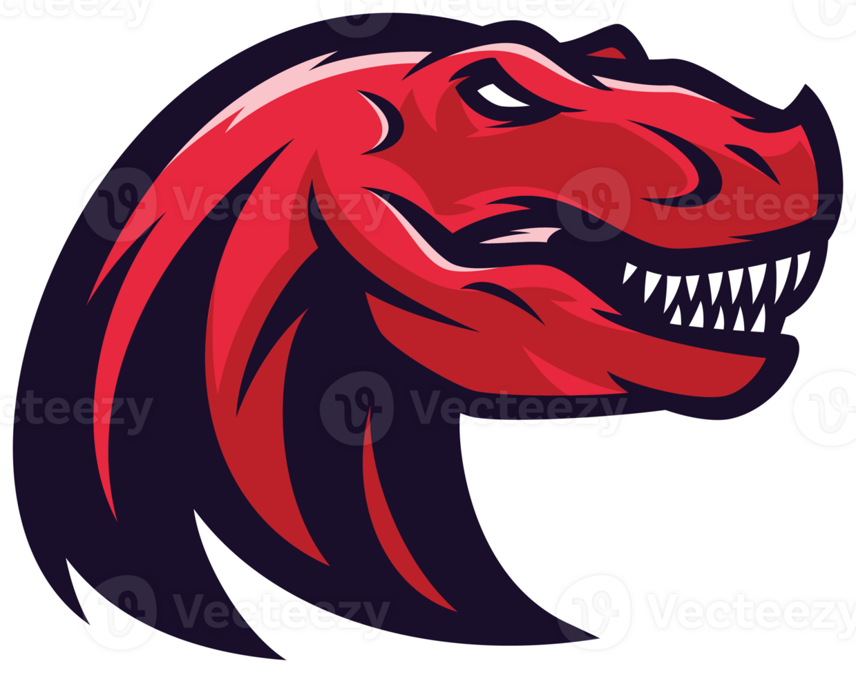 Animal Angry Dinosaur Head Beast Colorful Sport Mascot png