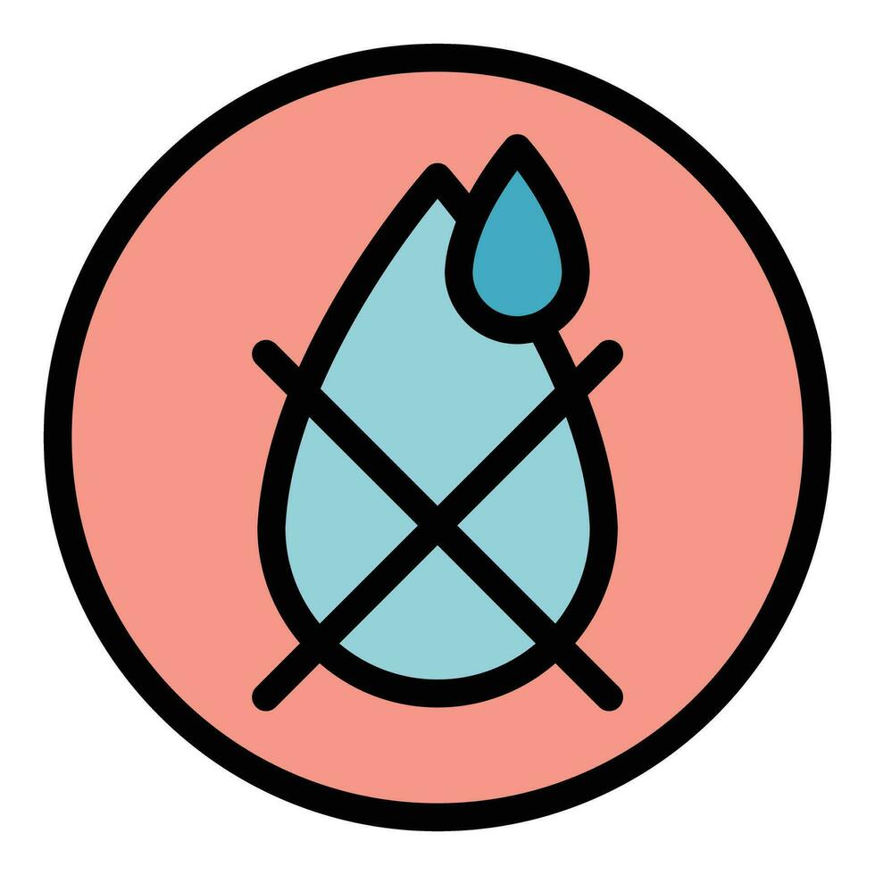 No water drop icon vector flat