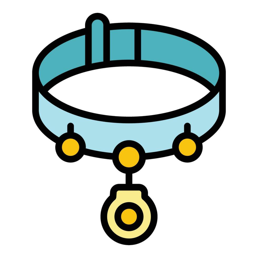 mascota cinturón icono vector plano