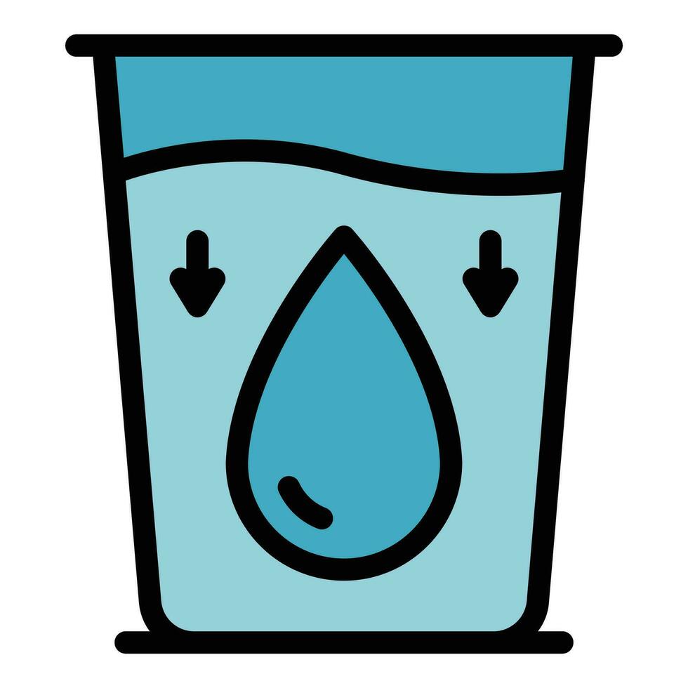 Safe water glass icon vector flat