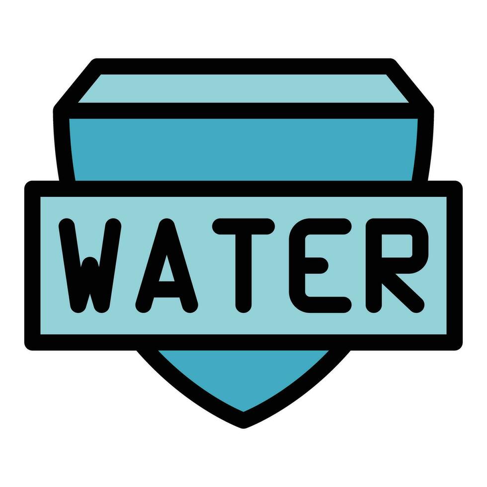 salvar agua icono vector plano