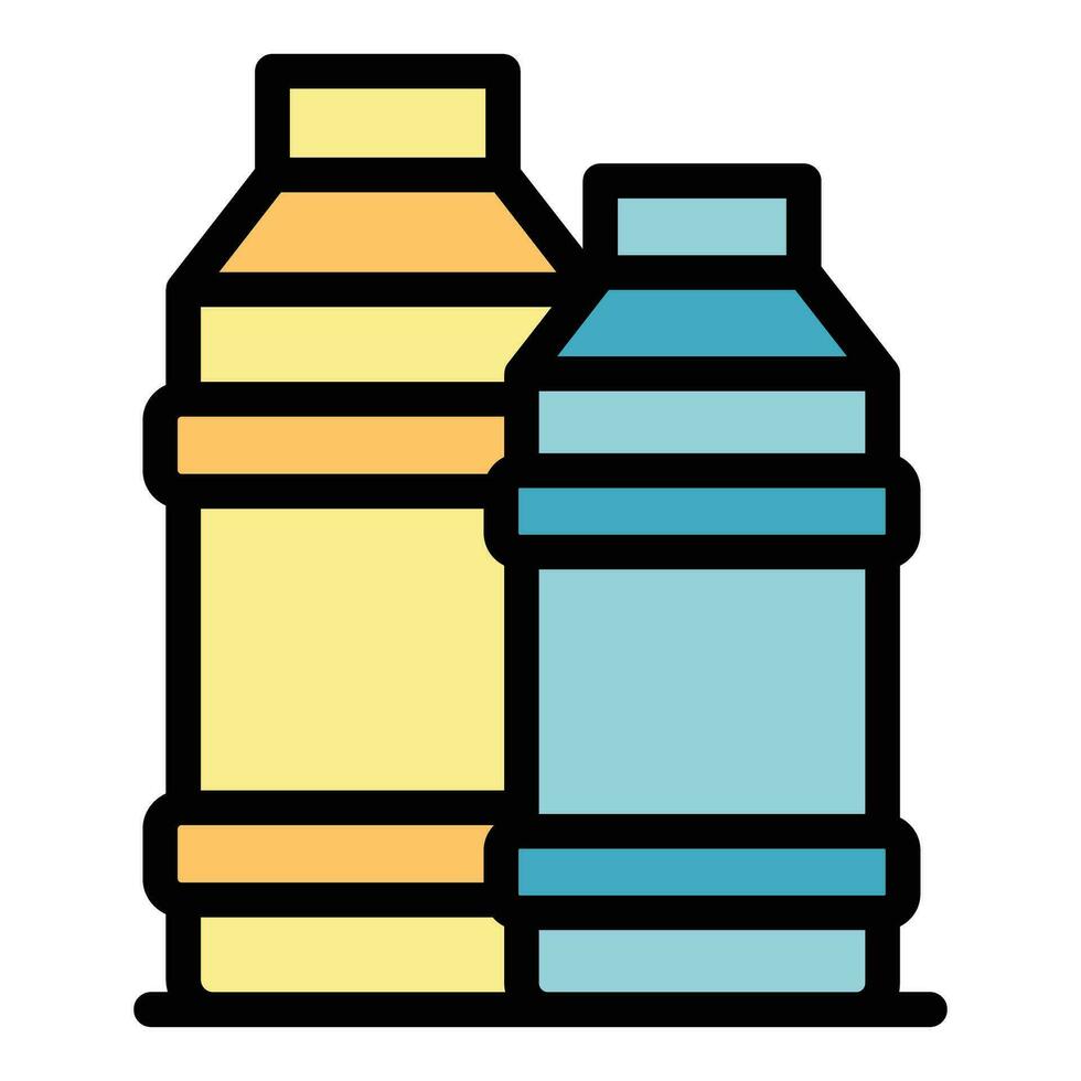 Water bottles icon vector flat