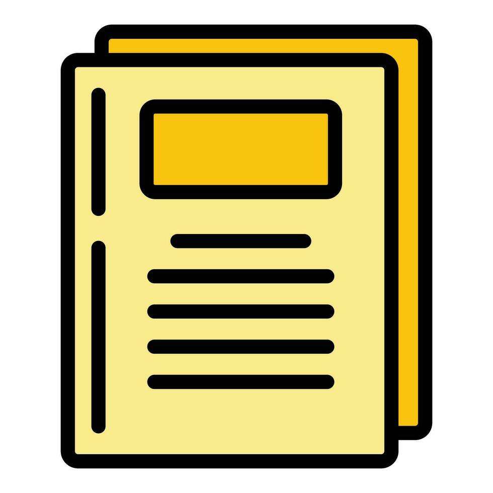 Homework notebook icon vector flat