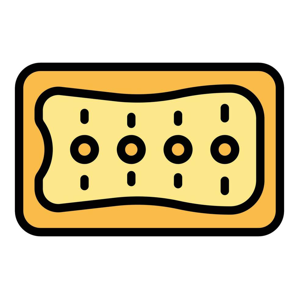Top view bathtub icon vector flat