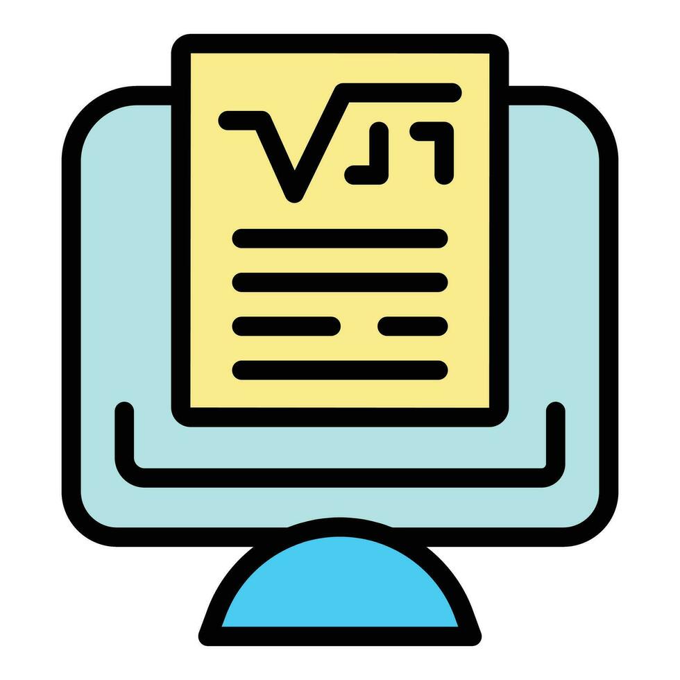 Online homework icon vector flat