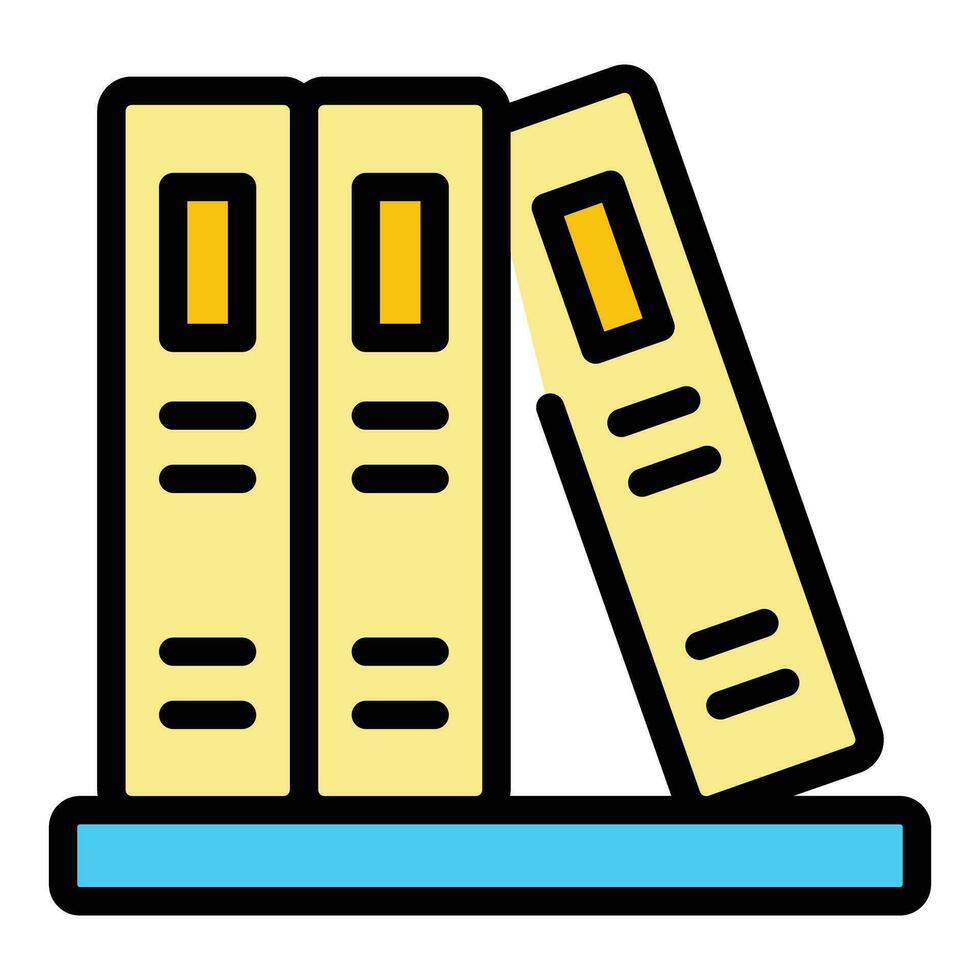 Book stack icon vector flat