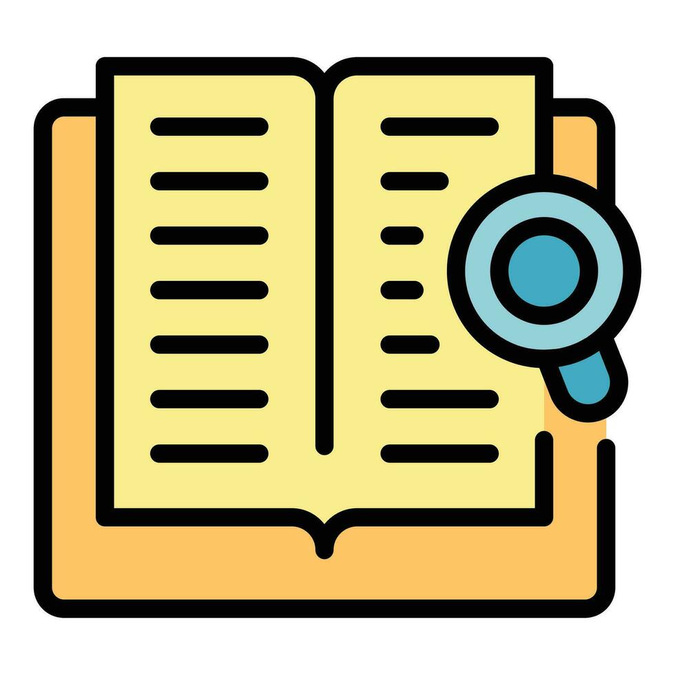 Study book icon vector flat
