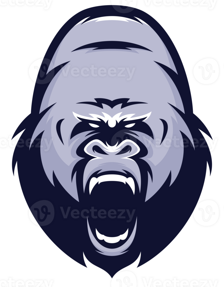 Colorful Kingkong Animal Beast Head Sport Logo png