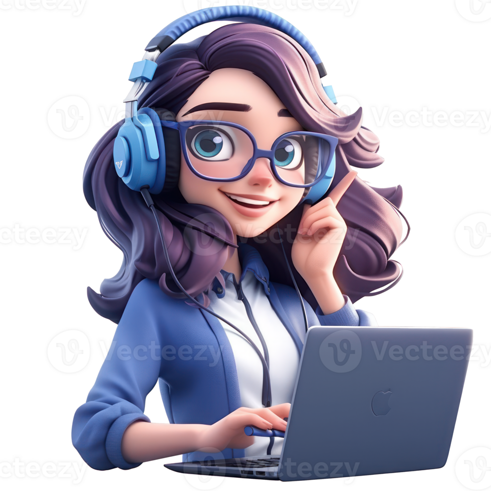 Call center people working wearing headsets with laptop, microphones, talking to customers. Customer support help, hotline operators consult service, global online technical support. png