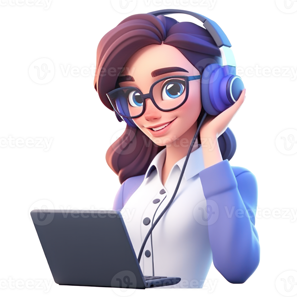 Call center people working wearing headsets with laptop, microphones, talking to customers. Customer support help, hotline operators consult service, global online technical support. png
