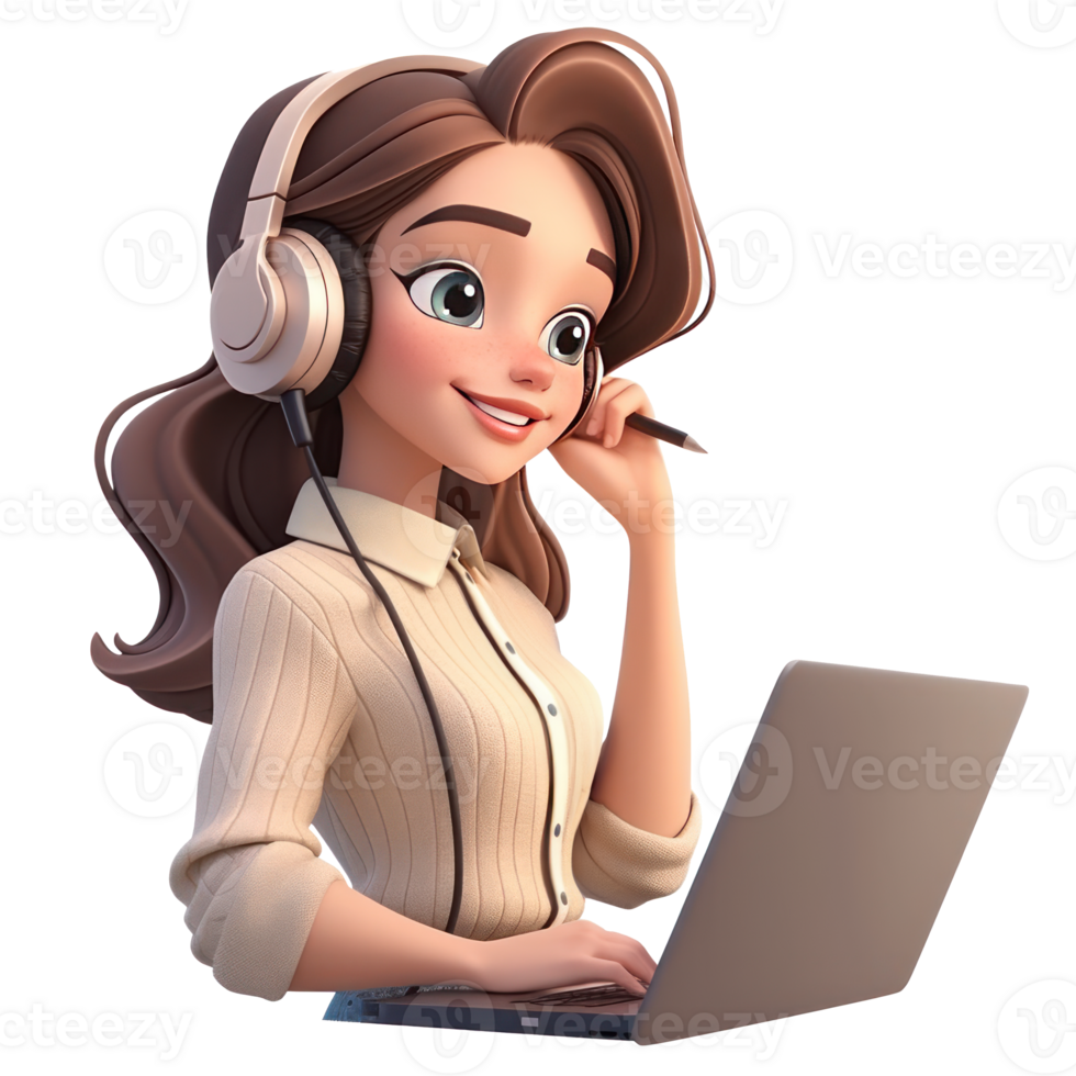 Call center people working wearing headsets with laptop, microphones, talking to customers. Customer support help, hotline operators consult service, global online technical support. png