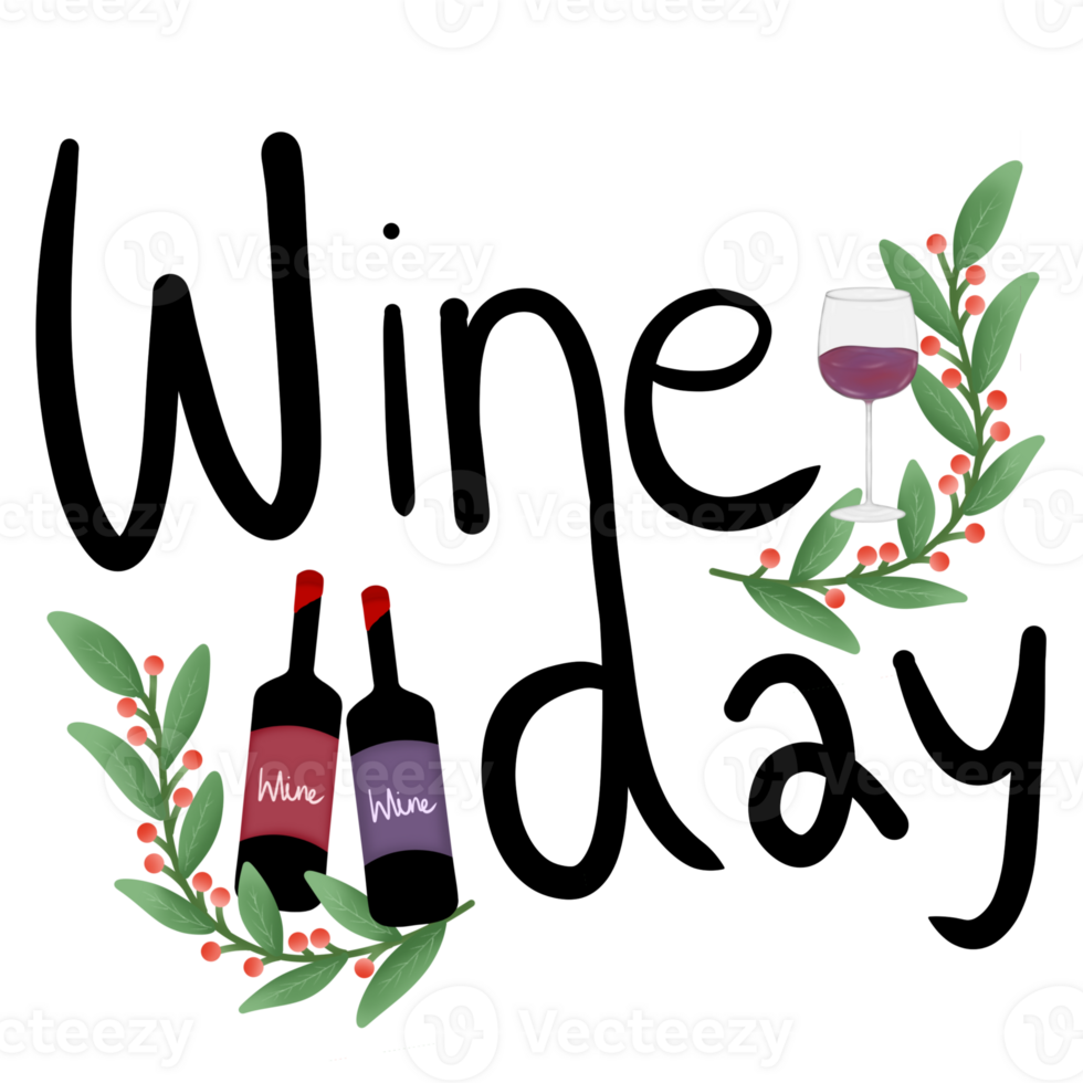 wine day font png