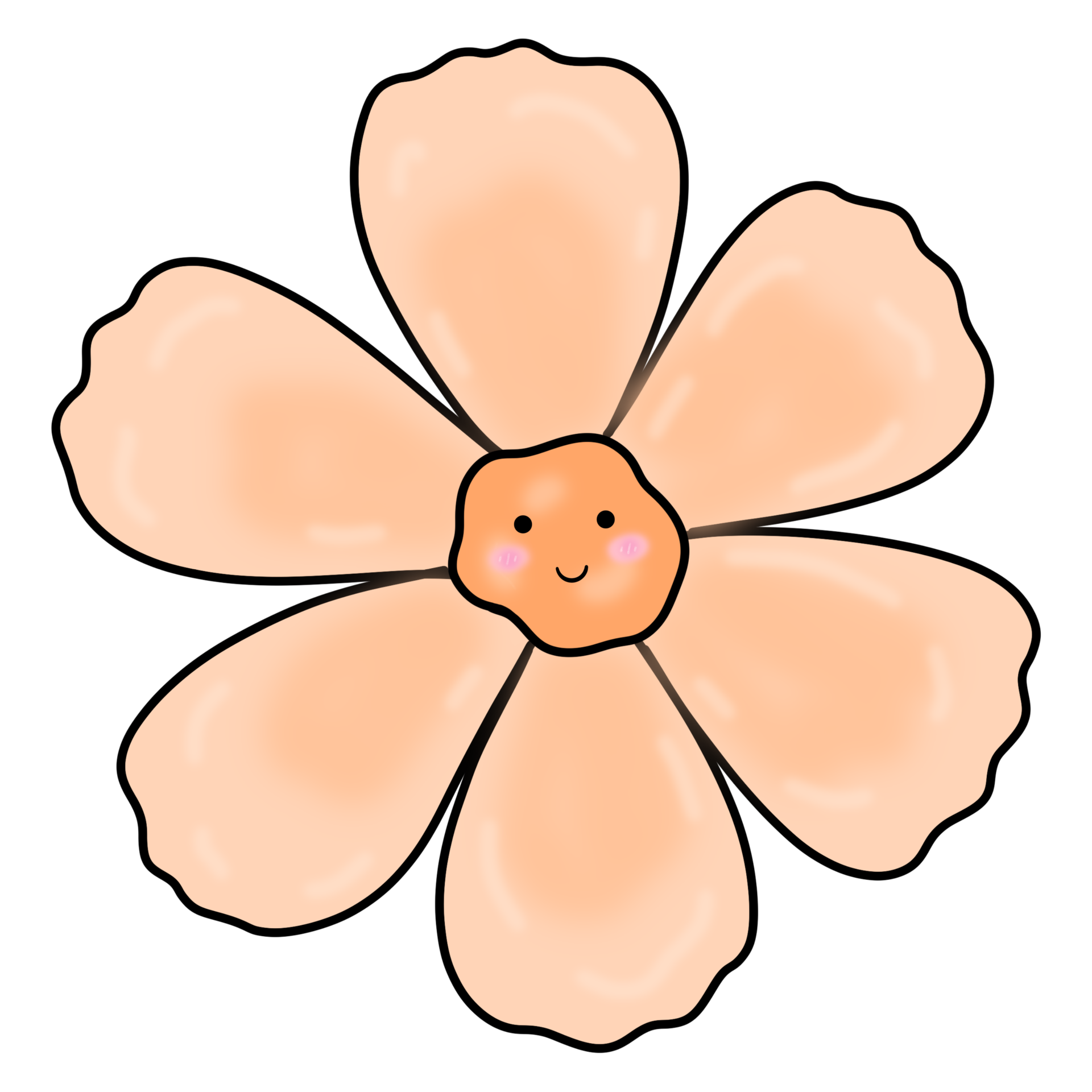 flower, cute flower with cute face 27155483 PNG