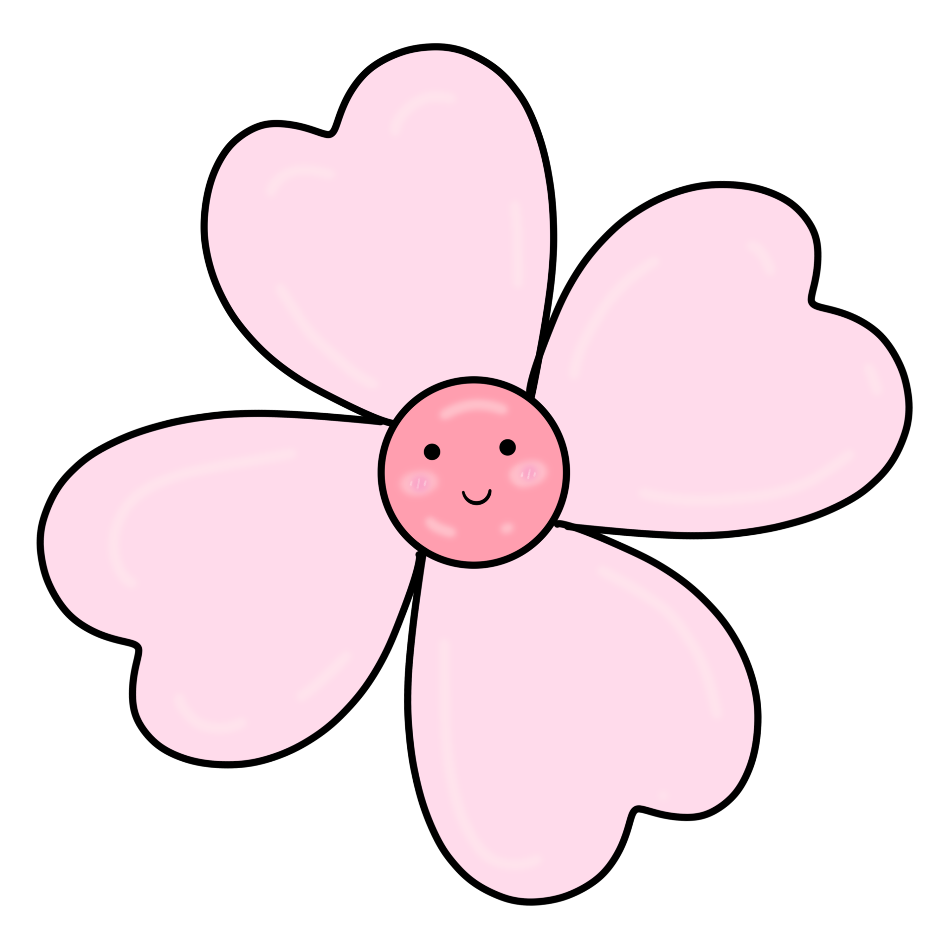 flower, cute flower with cute face 27155515 PNG
