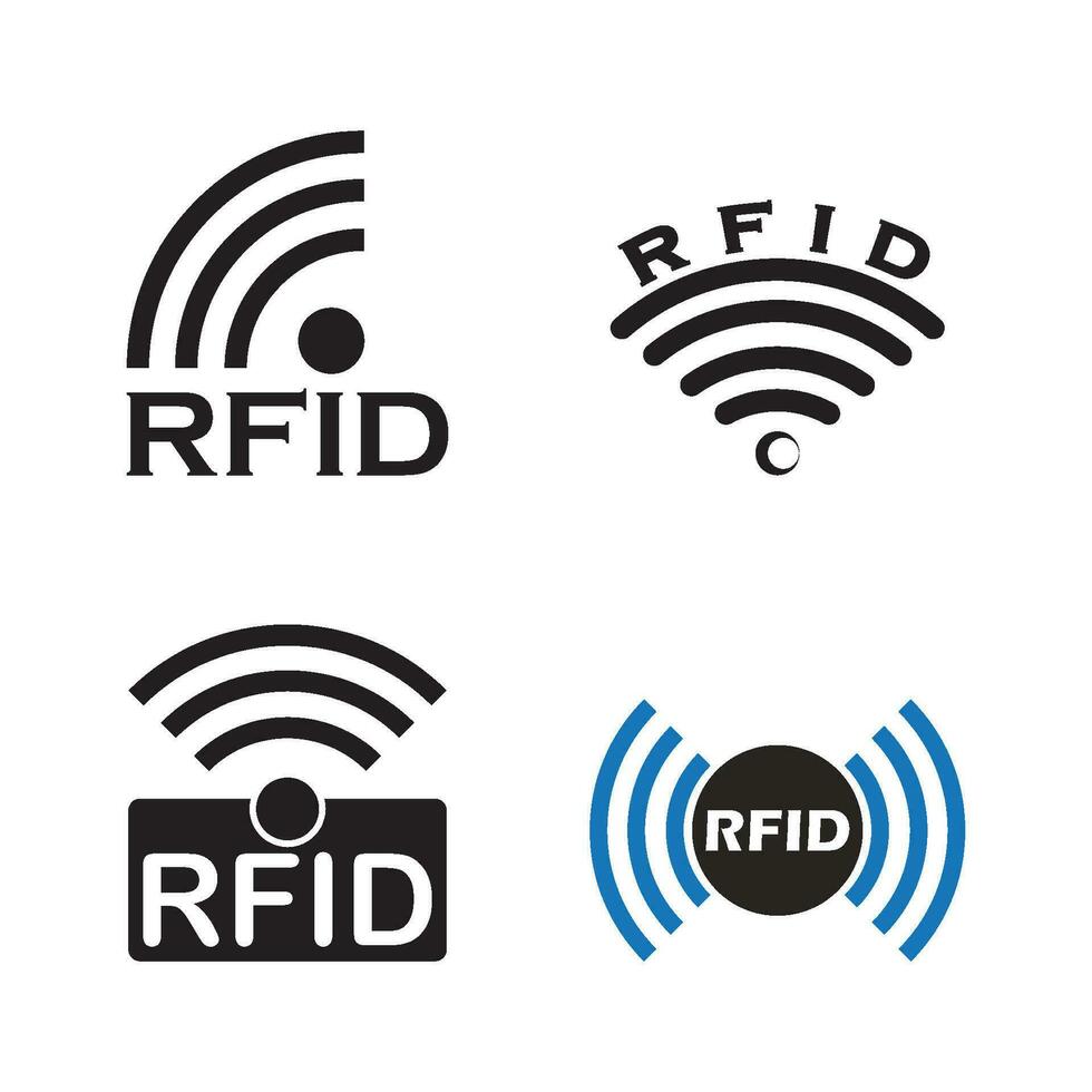 Radio Frequency Identification icon vector