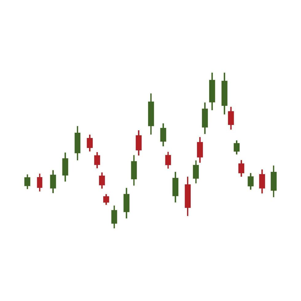 Stock price indicator chart icon vector