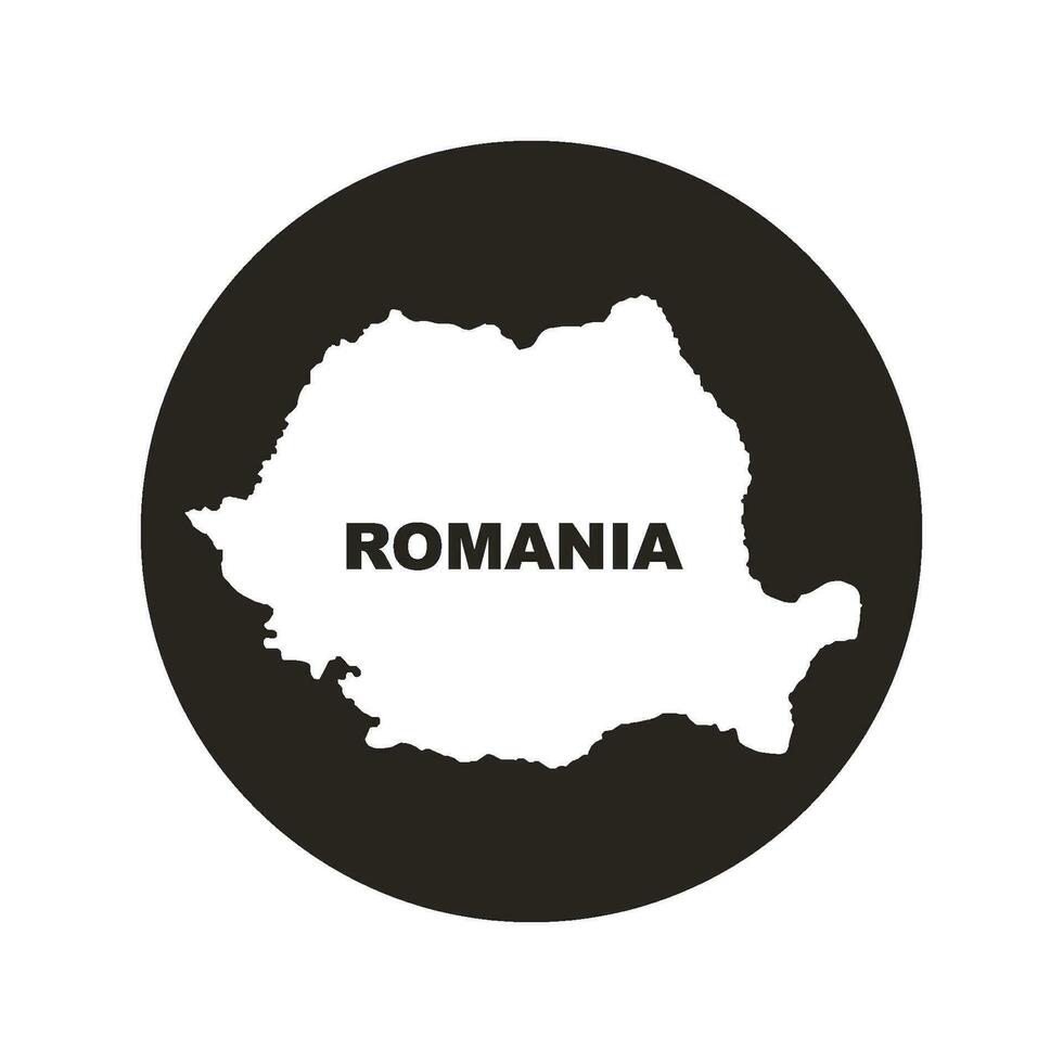Rumania mapa icono vector