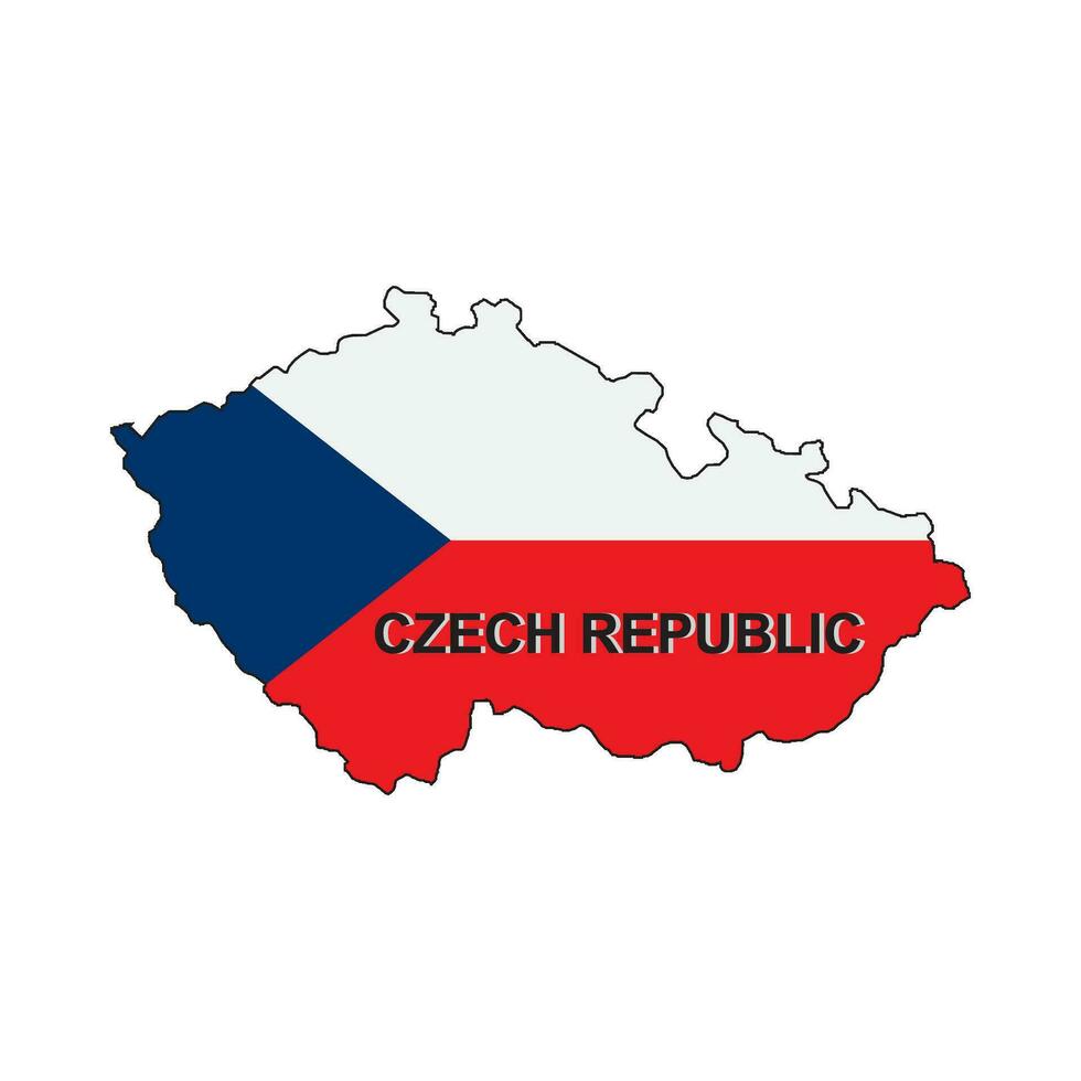 checo república mapa icono vector