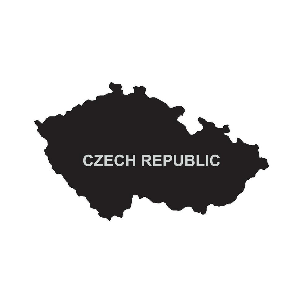 Czech Republic map icon vector