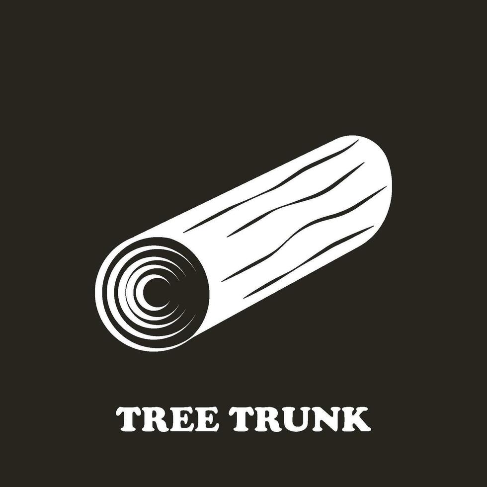 Tree trunk vector icon