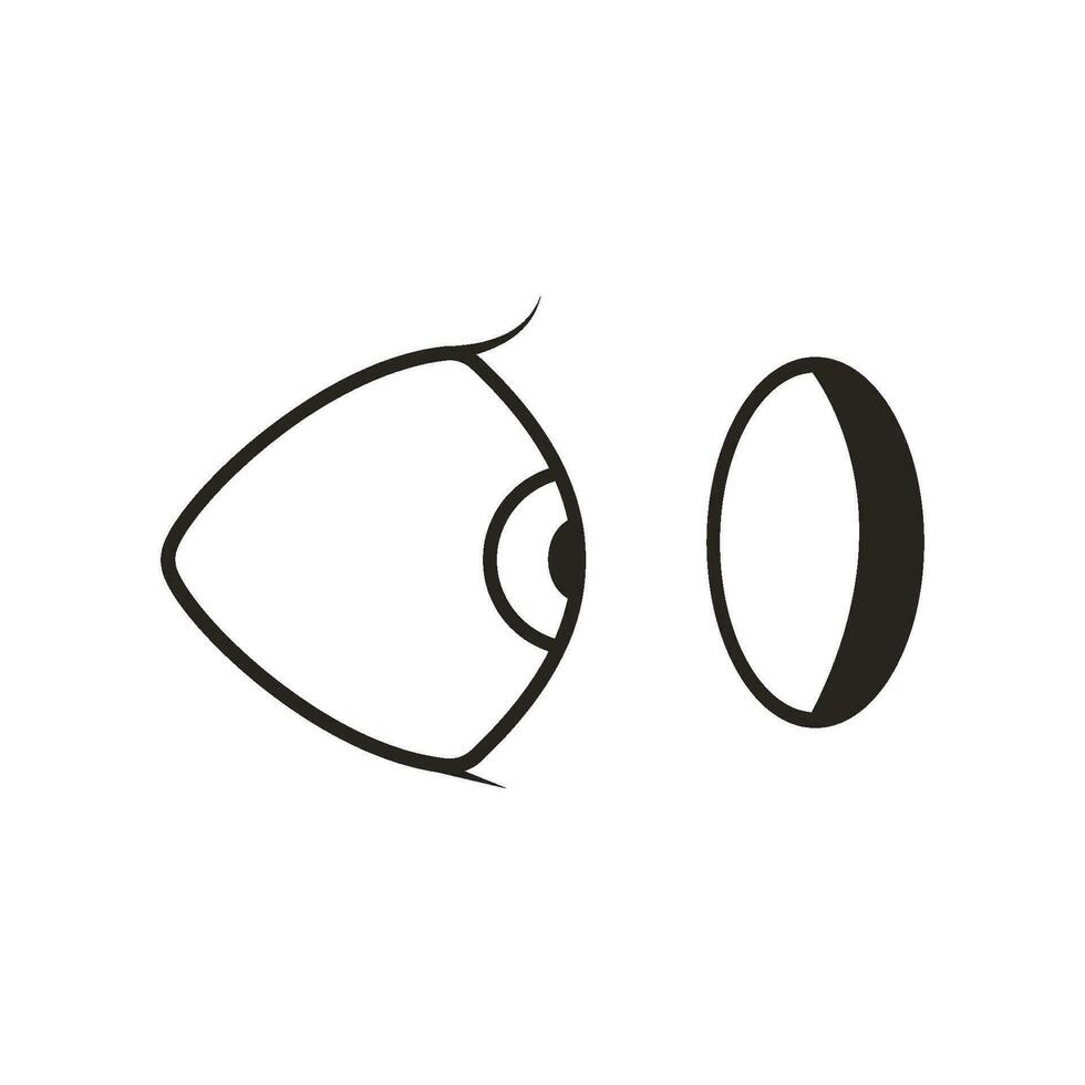 contact lens icon vector