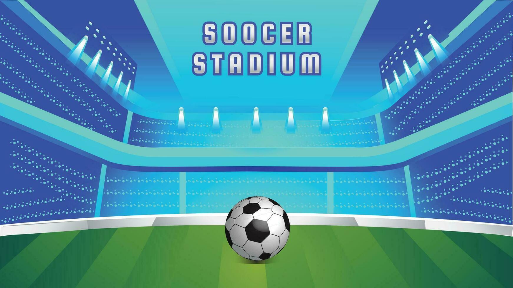 STADIUM SOCCER SUPER BIG MATCH FOOTBALL TEAMS CHAMPIONSHIP BACKGROUND TEMPLATE vector