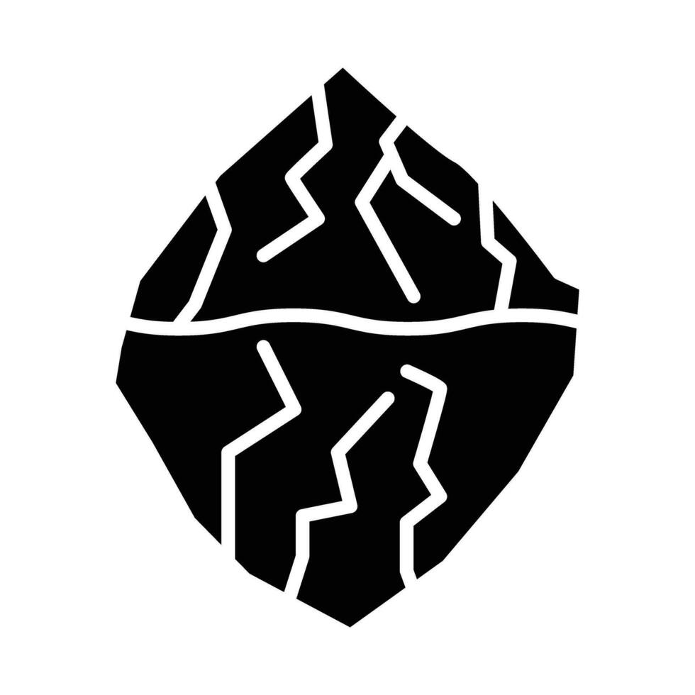 Glacier Vector Glyph Icon For Personal And Commercial Use.