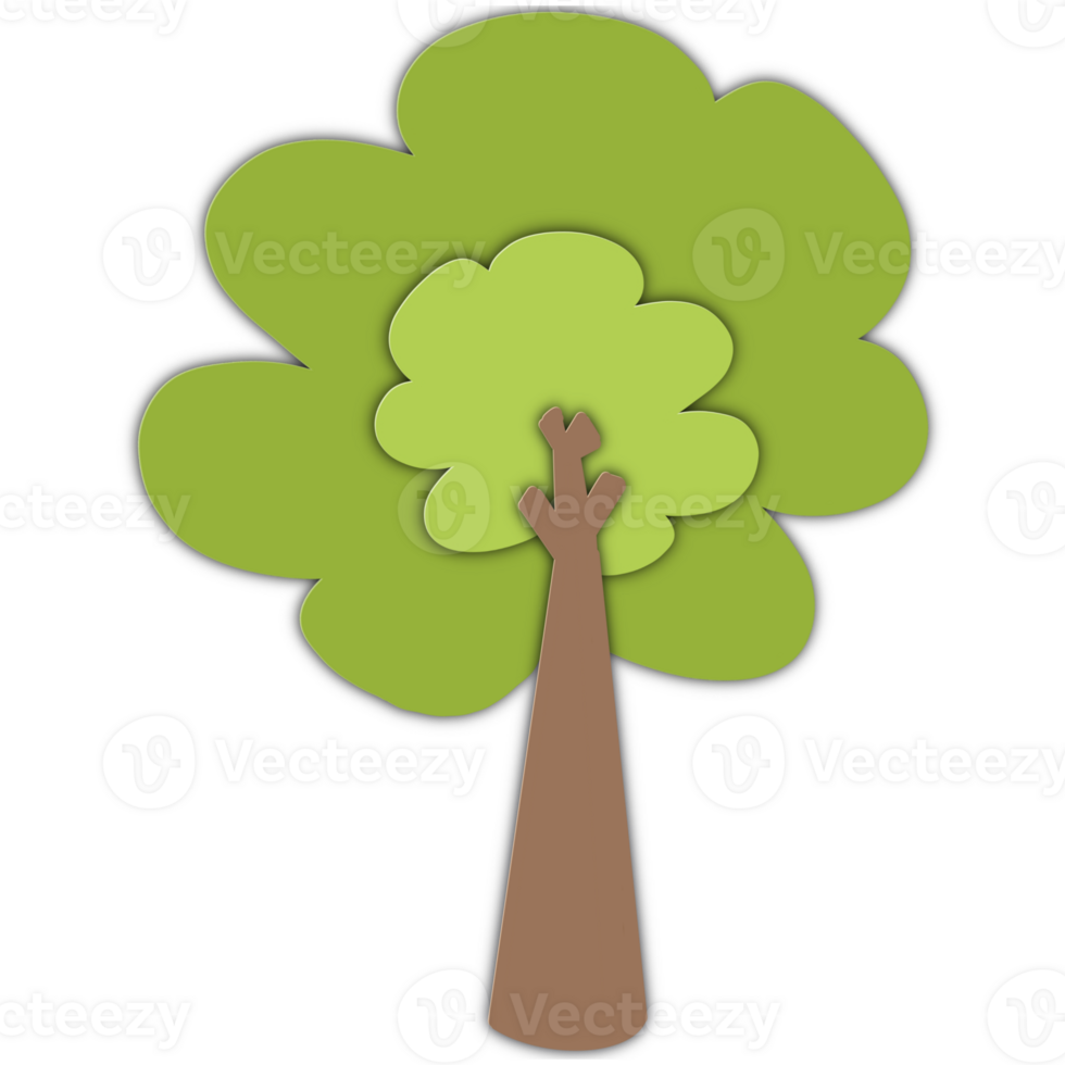 Tree paper cut png