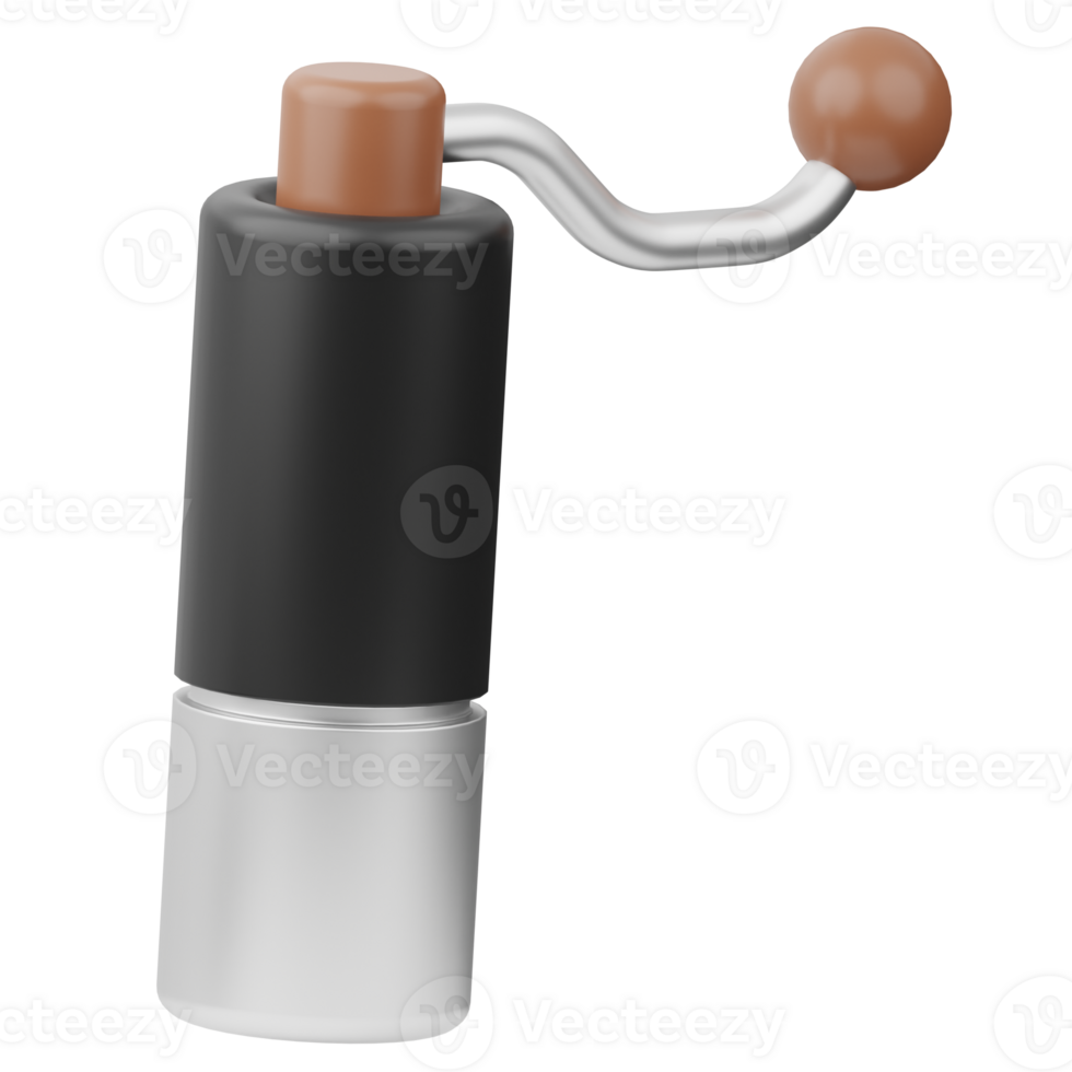 Hand Coffee Grinder 3D Illustration png