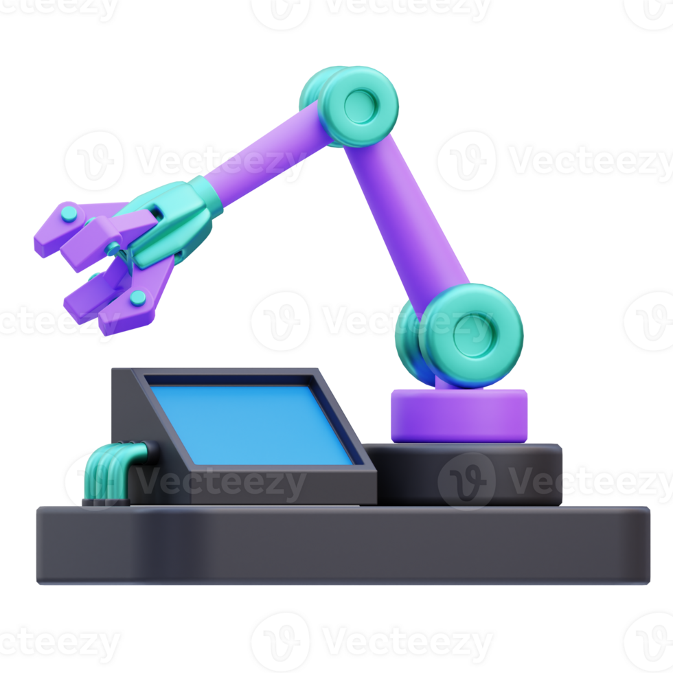 Robotics Process Automation 3D Illustration png