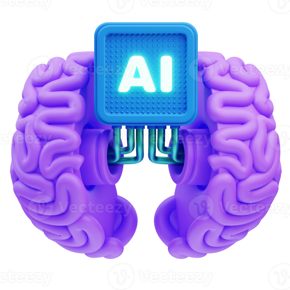 Machine Learning 3D Illustration png