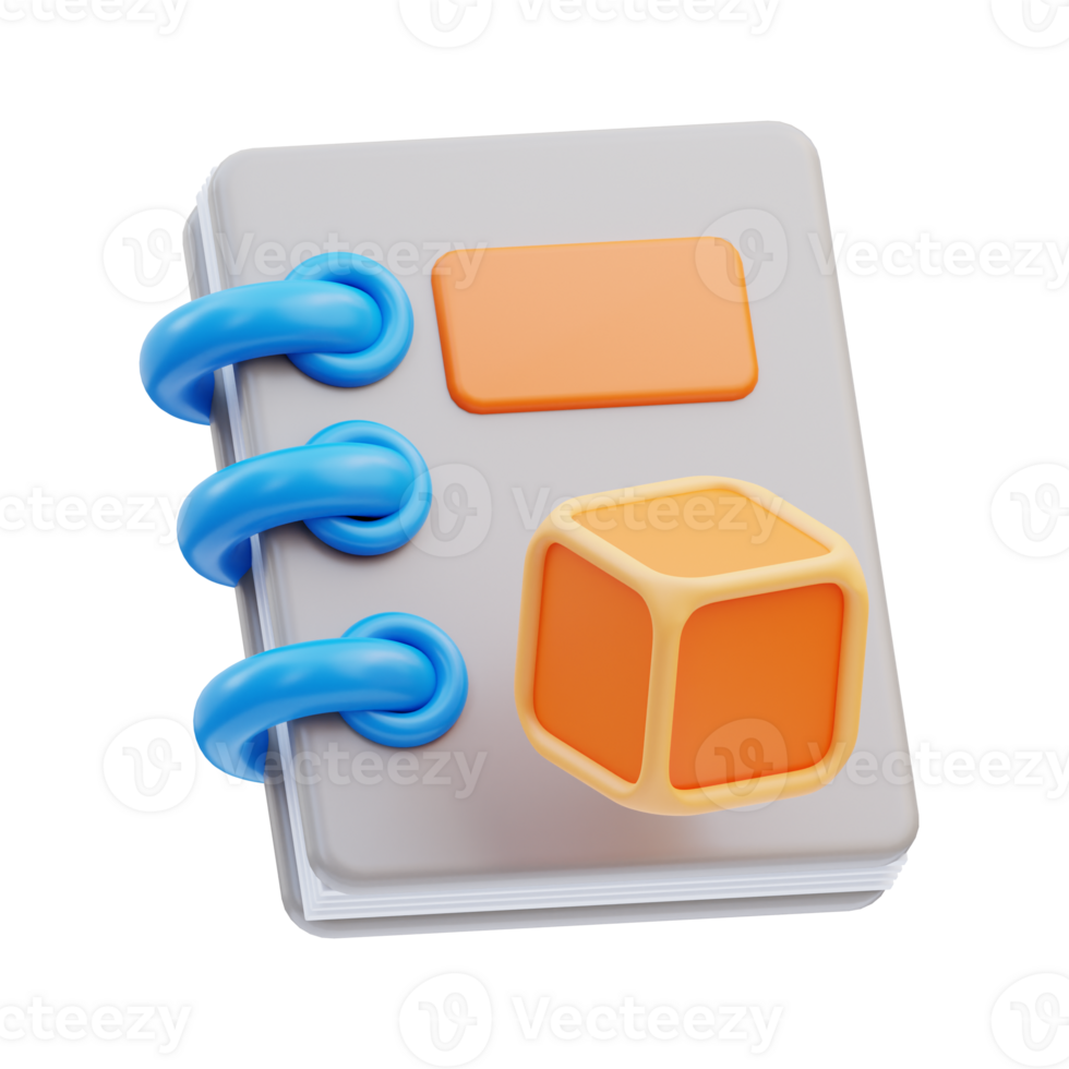 Manual Book 3D Illustration png