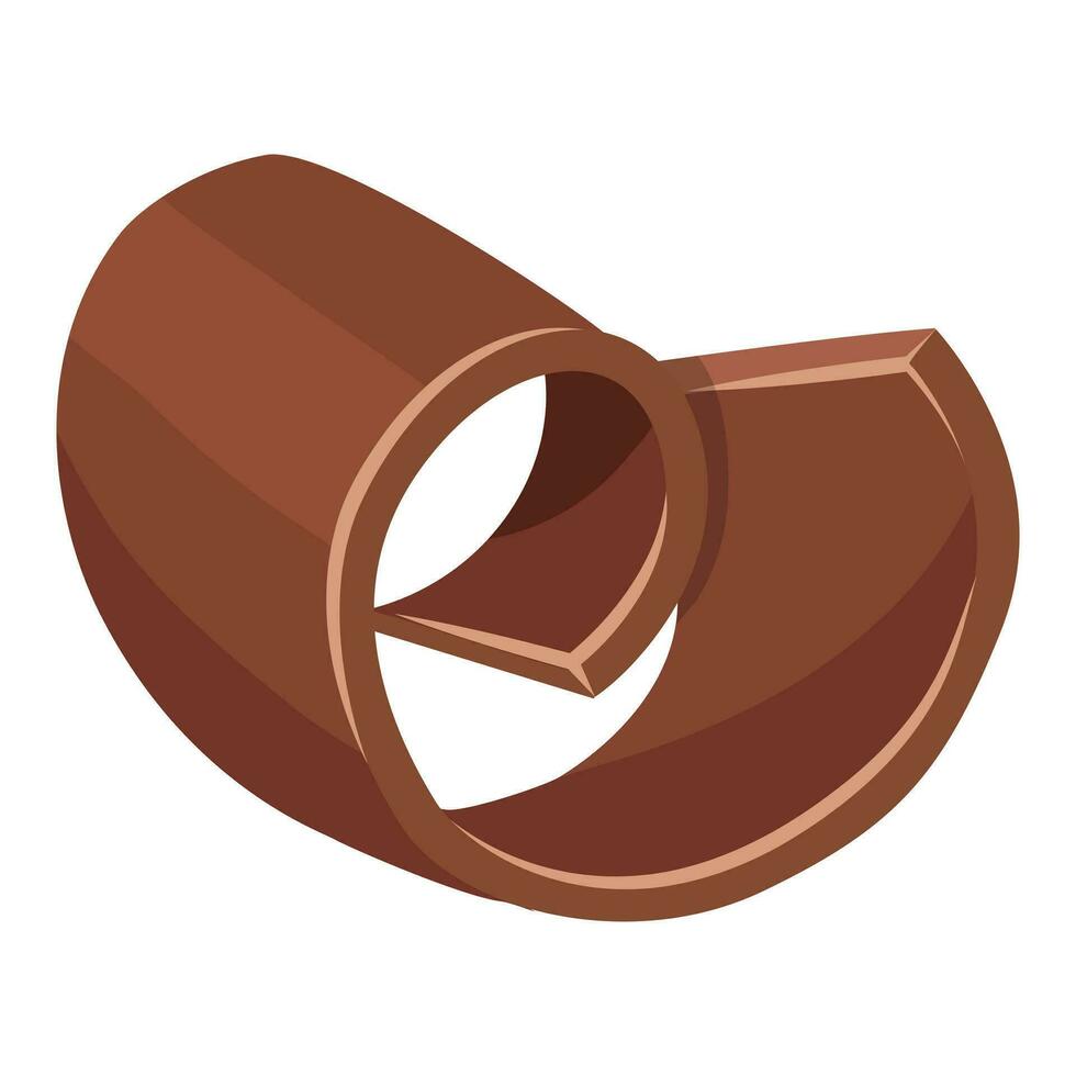 chocolate shavings. vector illustration on a white background