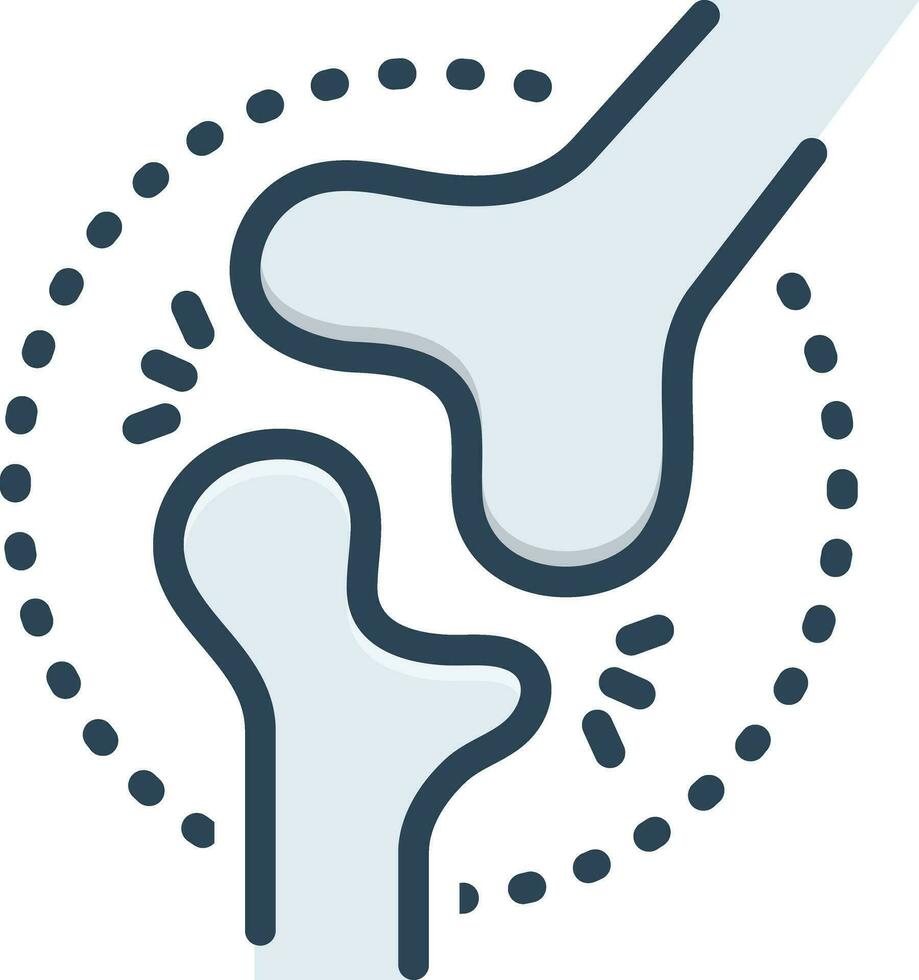 color icon for bone vector
