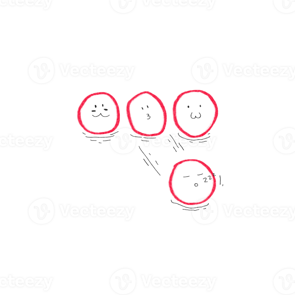 Red radishes sliced cartoon drawing png