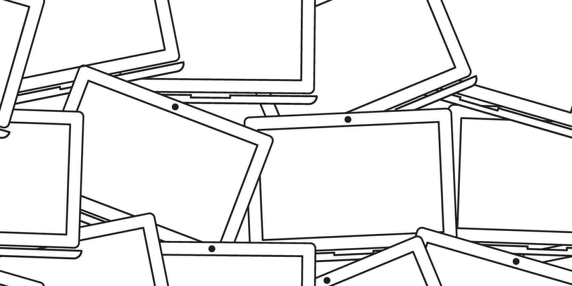pile of laptops seamless pattern vector
