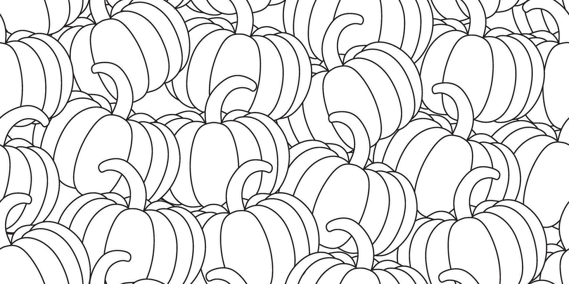 abstract line pumkins seamless pattern vector