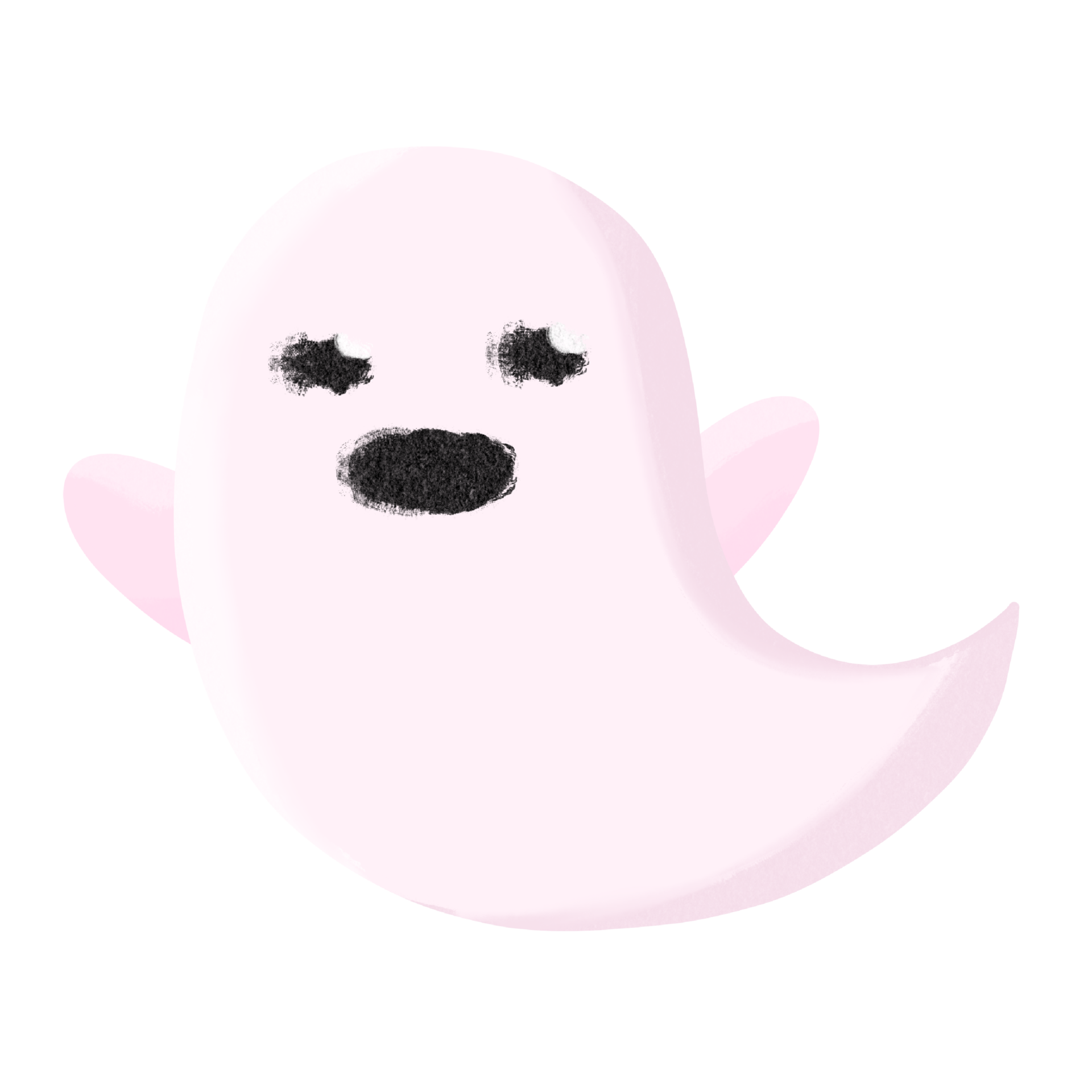 Cute a smile pink ghost v2 27156351 PNG