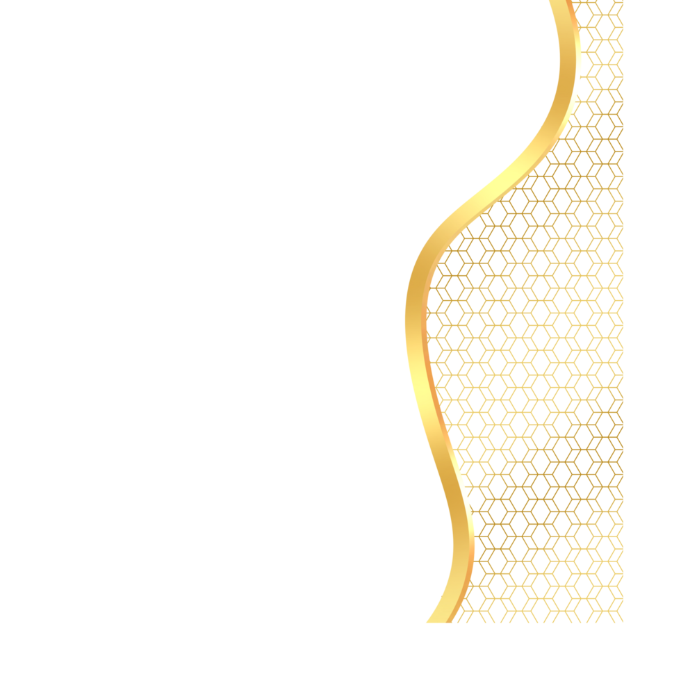 Simple Golden Islamic Pattern Border png