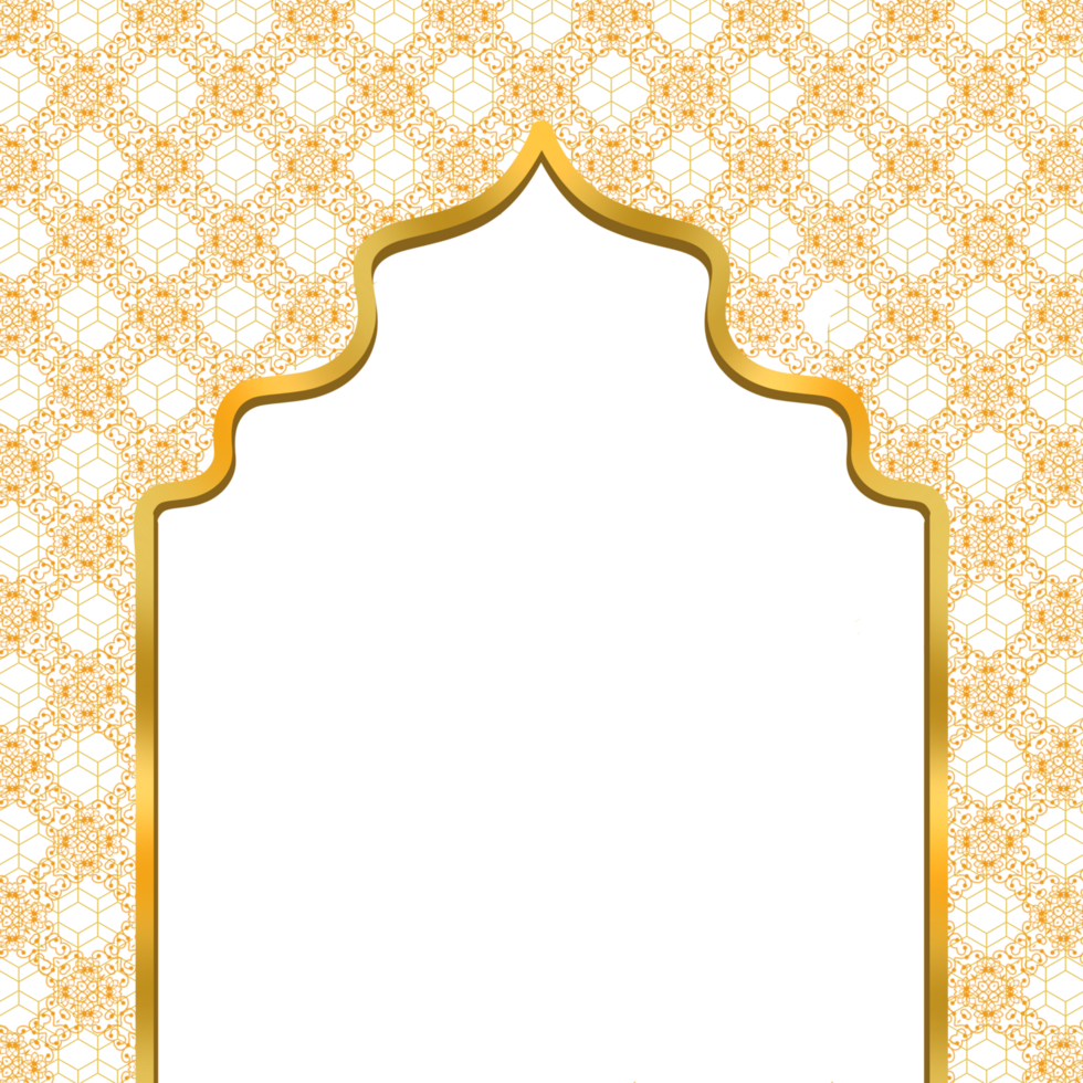 Golden Islamic Pattern Border png
