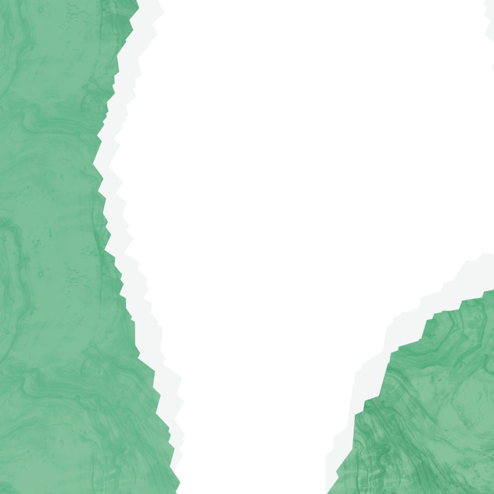 Green textured paper torn png