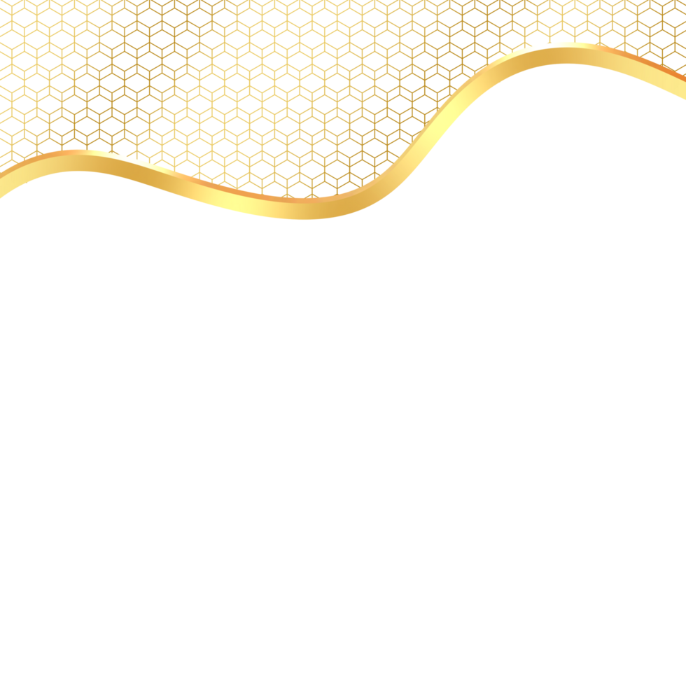 Simple Golden Islamic Pattern Border png
