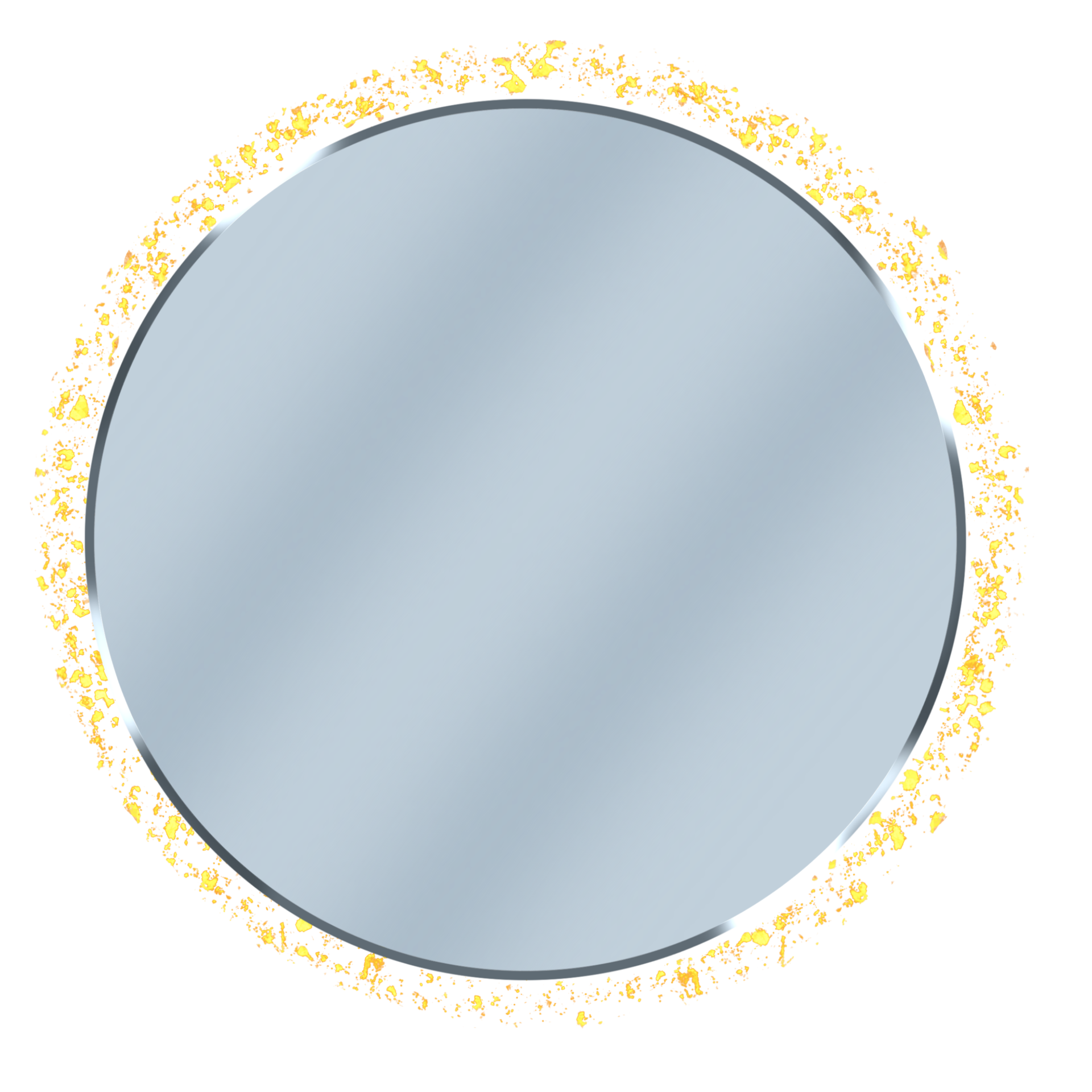 Golden circle with silver gradient 27156448 png