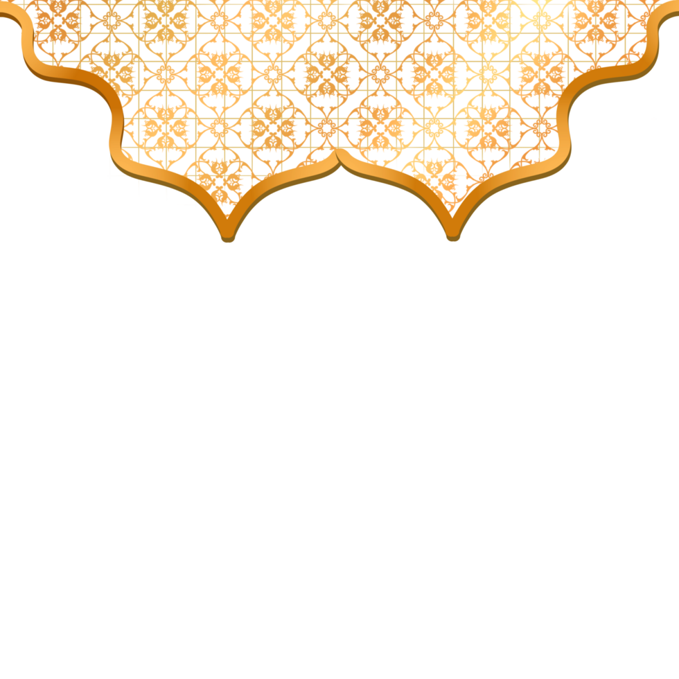 Golden Islamic Pattern Border png