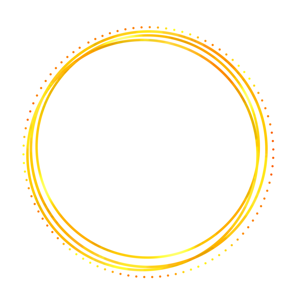 gouden cirkelframe png