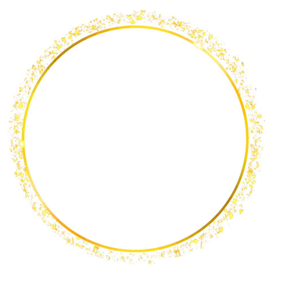 golden Kreis mit funkeln png