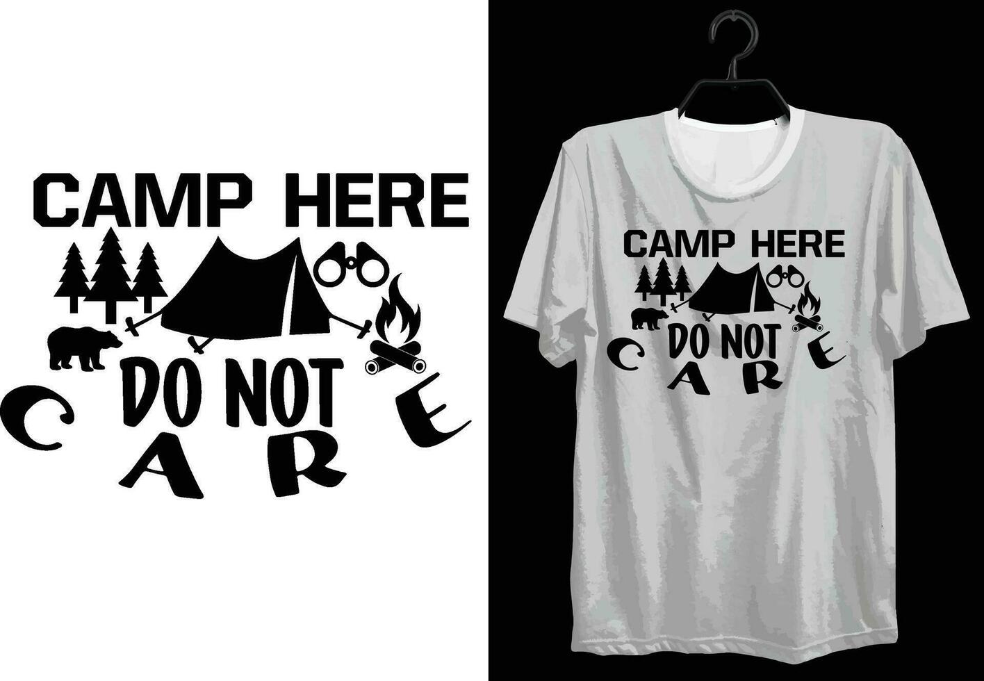 Camping T-shirt Design. Funny Gift Camping T-shirt Design For Camp Lovers. Typography, Custom, Vector t-shirt design. World All Camper T-shirt Design For Adventure