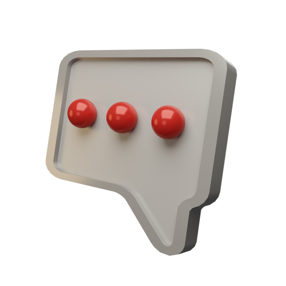 3d render icon bundle social media like object png