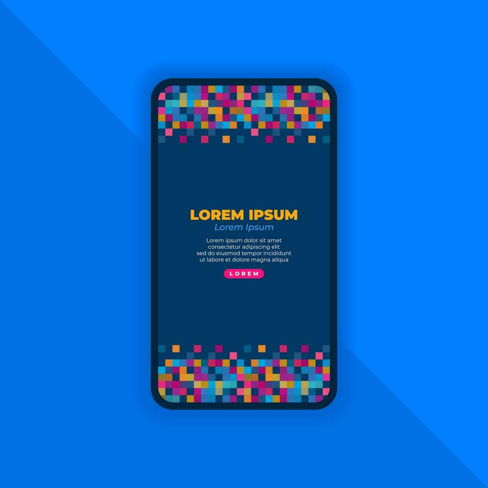 Abstract Geometric Background for Mobile Landing Page vector